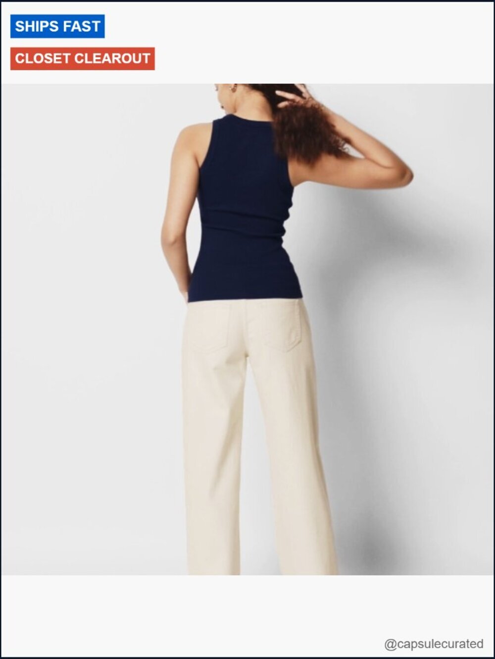 Slim-Fit Ribbed Tank Top - Picture 6 of 6